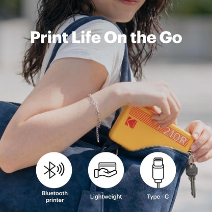 Mini 2 Retro 2X3 Portable Photo Printer, 38 Sheets, Bluetooth Smartphone Printer for Iphone & Android, Instant Color Prints, 4PASS Dye Sublimation, White