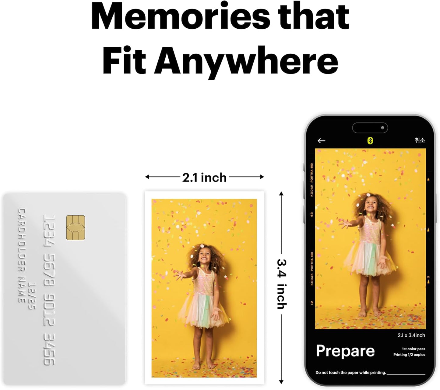 Mini 2 Retro 2X3 Portable Photo Printer, 38 Sheets, Bluetooth Smartphone Printer for Iphone & Android, Instant Color Prints, 4PASS Dye Sublimation, White